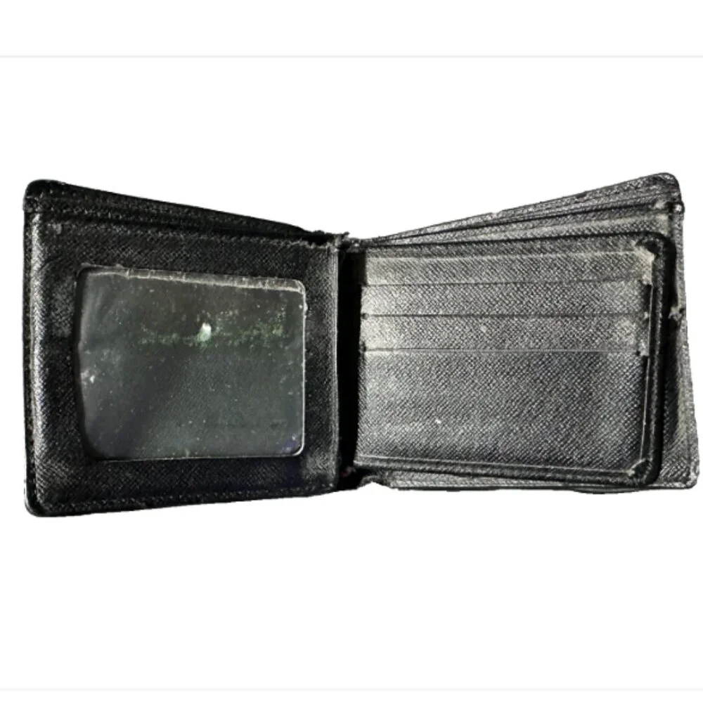GG Designer Leather Snake Monogram Wallet (8 Card Slots) Black